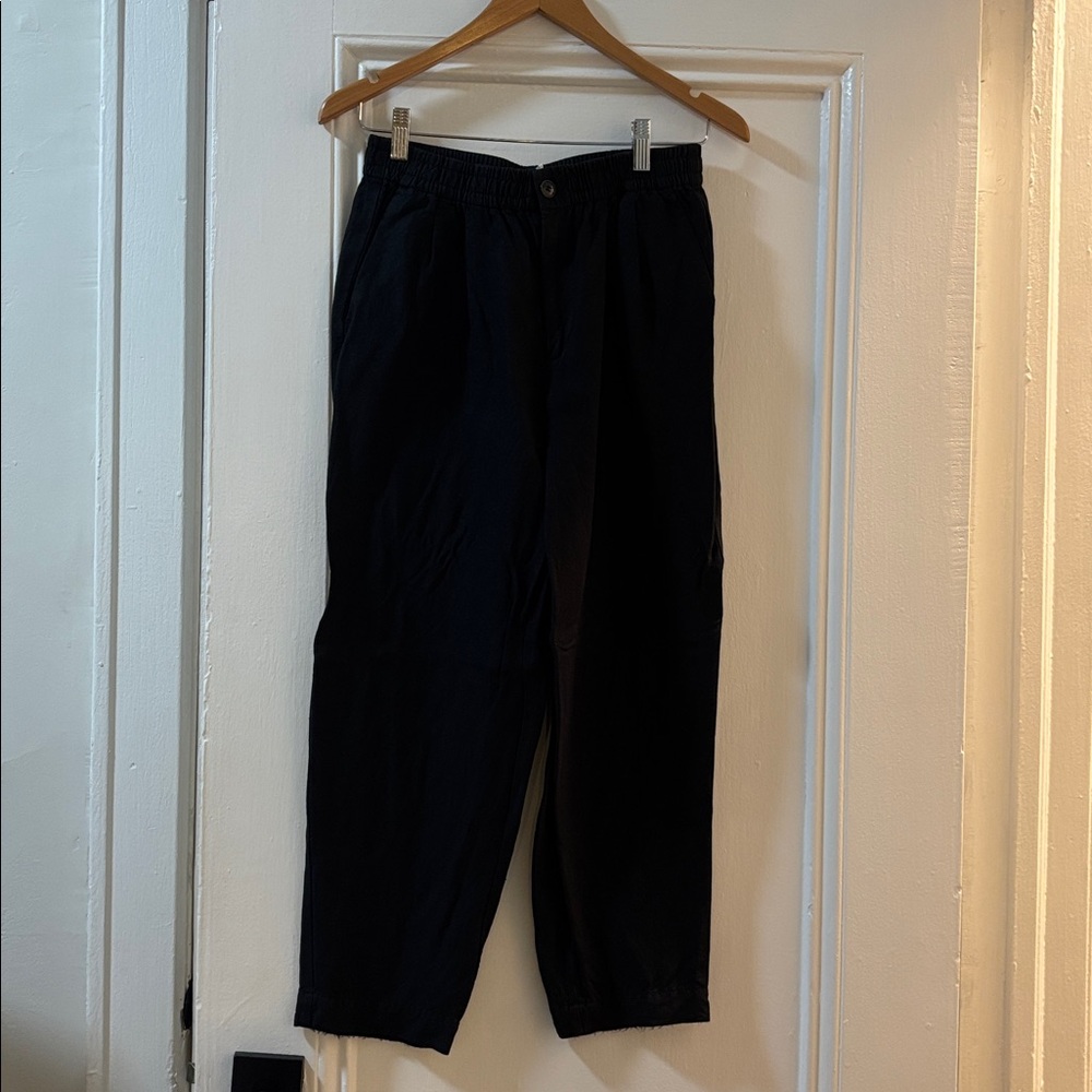 Black linen pants